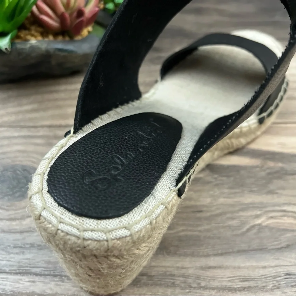 NEW Splendid Addie Leather Ankle Strap Espadrille Wedge Sandal 8M